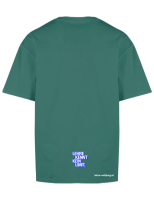 T-Shirt "AUSGLERNT" petrol + Firmenlogo am Nacken