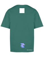 T-Shirt "AUSGLERNT" petrol + Firmenlogo am Nacken